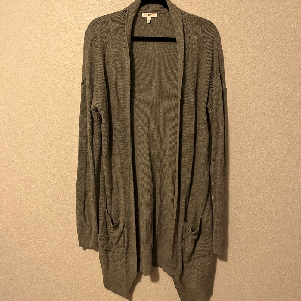 Long Open front sweater